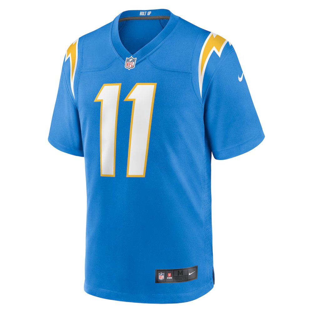 Men's Los Angeles Chargers #11 Cameron Dicker Powder Blue Game Jersey Men's Los Angeles Chargers #11 Cameron Dicker Powder Blue Game Jersey