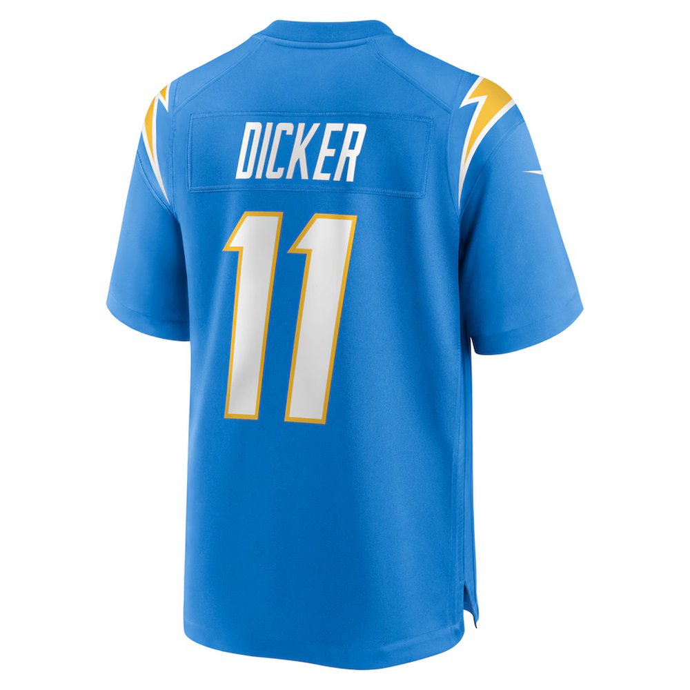 Men's Los Angeles Chargers #11 Cameron Dicker Powder Blue Game Jersey Men's Los Angeles Chargers #11 Cameron Dicker Powder Blue Game Jersey