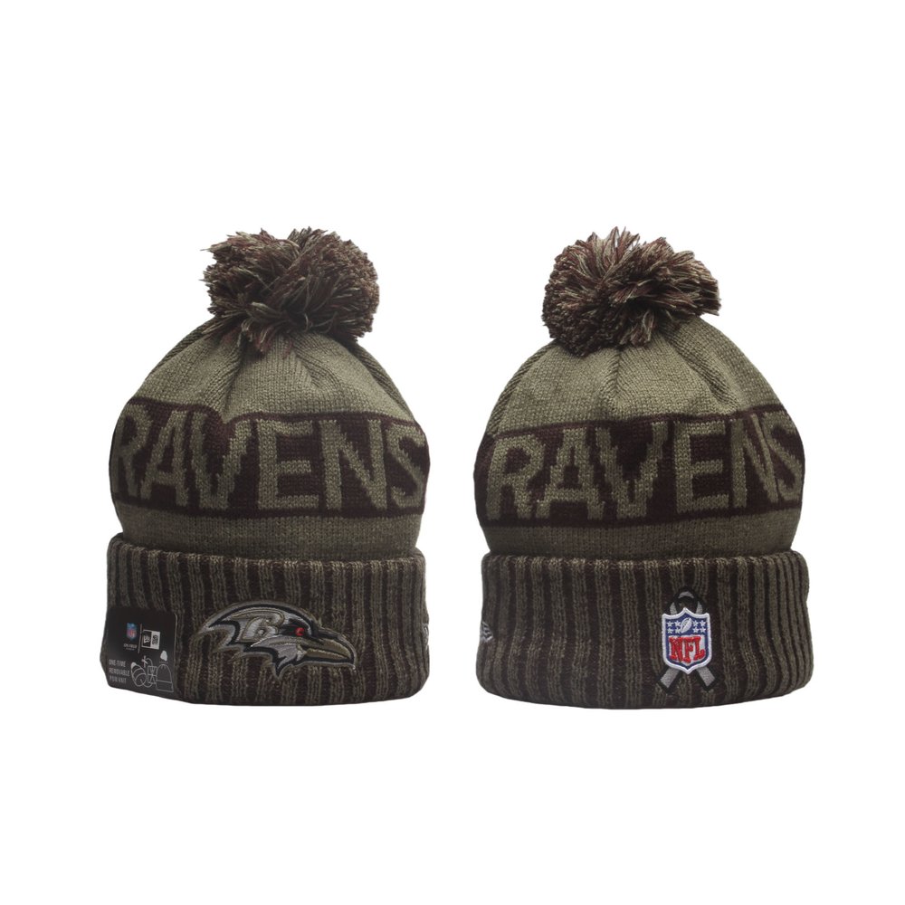 Baltimore Ravens 2025 Salute to Service Knit Hat