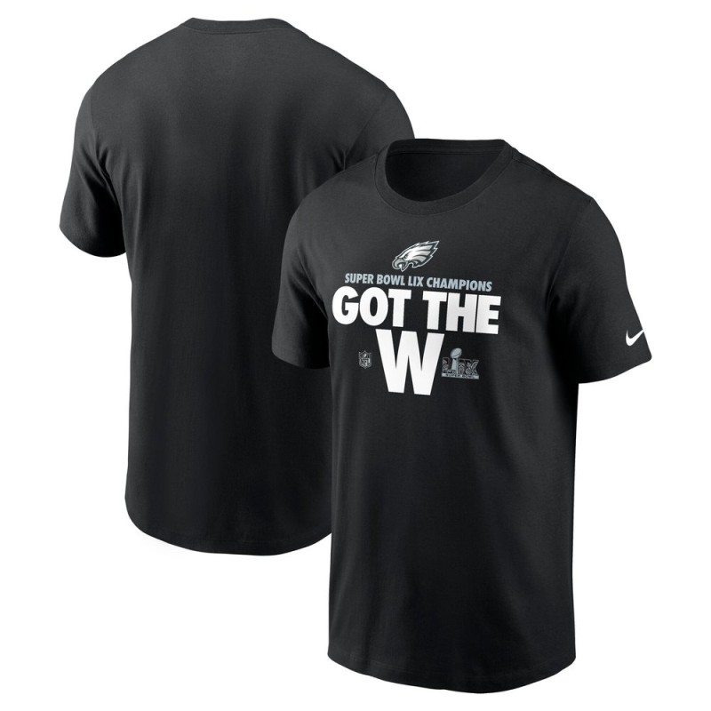 Men's Philadelphia Eagles Black Super Bowl LIX Champions Parade T-Shirt Men's Philadelphia Eagles Black Super Bowl LIX Champions Parade T-Shirt