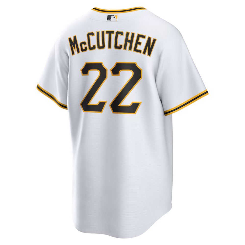 Men's Pittsburgh Pirates #22 Andrew McCutchen White Replica Player Jersey Men's Pittsburgh Pirates #22 Andrew McCutchen White Replica Player Jersey