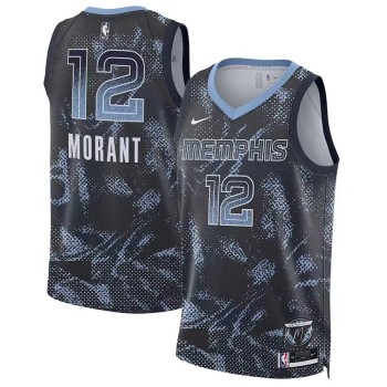 Men's Memphis Grizzlies #12 Ja Morant Black 2025/26 Select Series Jersey