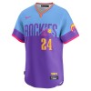Men's Colorado Rockies #24 Ryan McMahon Nike Purple/Light Blue 2025 City Connect Limited Player Jersey