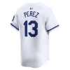 Men's Kansas City Royals #13 Salvador Perez Nike White Home Limited Player Jersey