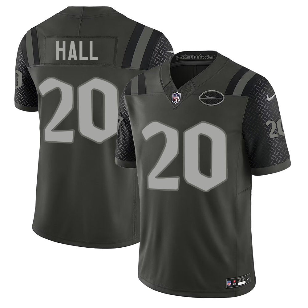 Men's New York Jets #20 Breece Hall Black Rivalries Collection F.U.S.E. Vapor Limited Stitched Jersey