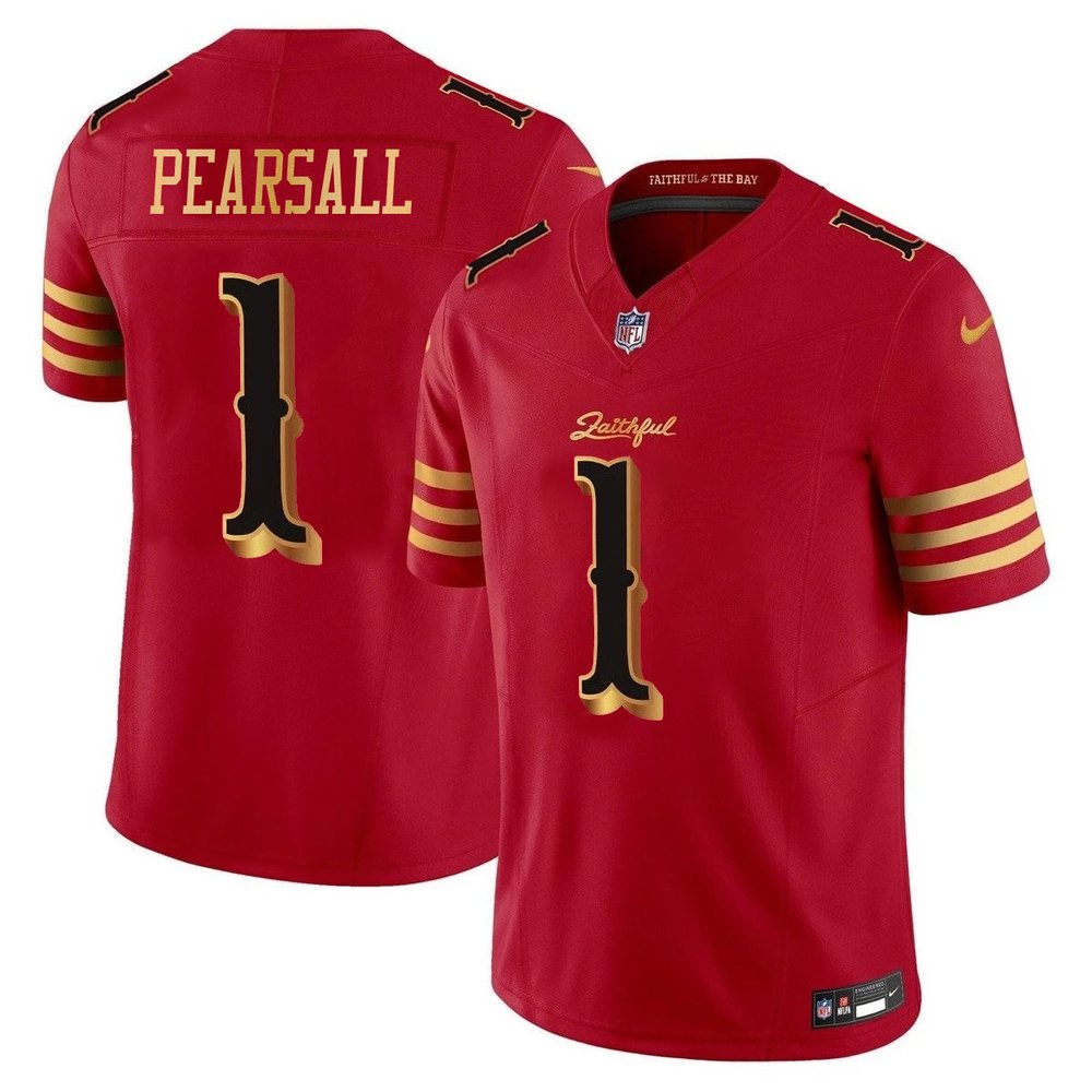 Men's San Francisco 49ers #1 Ricky Pearsall Red Rivalries Collection F.U.S.E. Vapor Limited Stitched Jersey Men's San Francisco 49ers #1 Ricky Pearsall Red Rivalries Collection F.U.S.E. Vapor Limited Stitched Jersey
