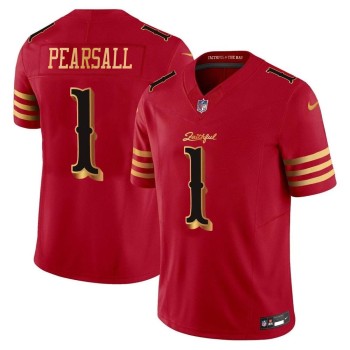 Men's San Francisco 49ers #1 Ricky Pearsall Red Rivalries Collection F.U.S.E. Vapor Limited Stitched Jersey
