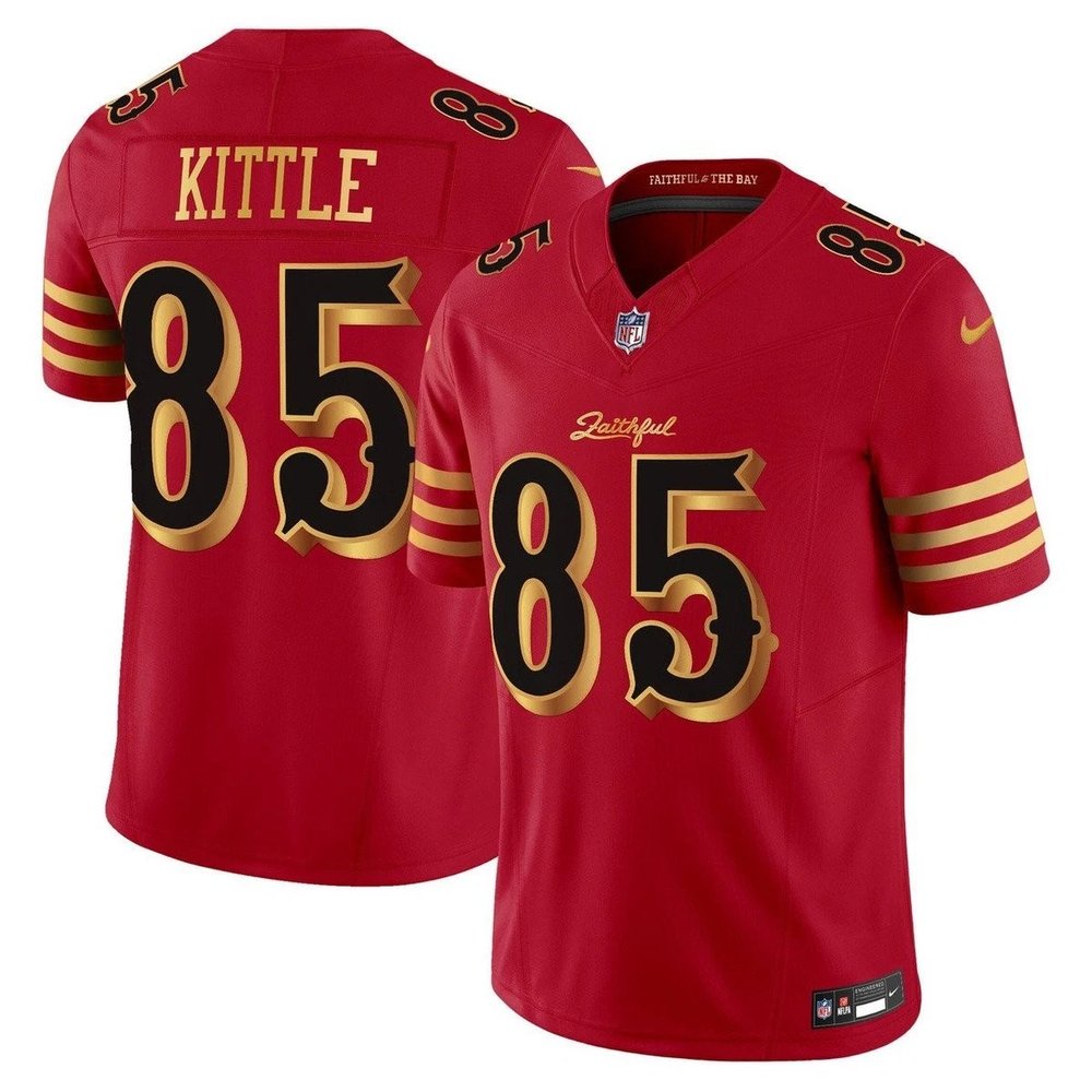Men's San Francisco 49ers #85 George Kittle Red Rivalries Collection F.U.S.E. Vapor Limited Stitched Jersey Men's San Francisco 49ers #85 George Kittle Red Rivalries Collection F.U.S.E. Vapor Limited Stitched Jersey