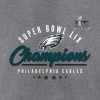 Women's Philadelphia Eagles Heather Gray Super Bowl LIX Champions Prestigious Run Tri-Blend Scoop Neck T-Shirt Women's Philadelphia Eagles Heather Gray Super Bowl LIX Champions Prestigious Run Tri-Blend Scoop Neck T-Shirt