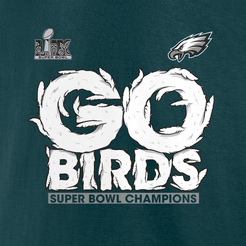 Women's Philadelphia Eagles Midnight Green Super Bowl LIX Champions Local V-Neck T-Shirt Women's Philadelphia Eagles Midnight Green Super Bowl LIX Champions Local V-Neck T-Shirt