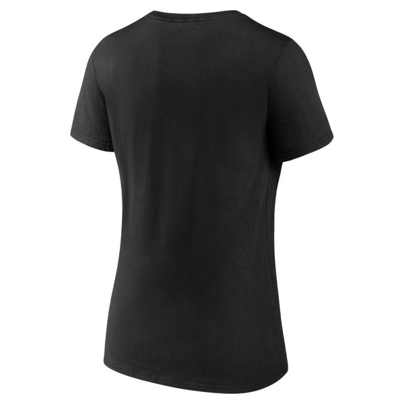 Women's Philadelphia Eagles Black Super Bowl LIX Champions Iconic Victory V-Neck T-Shirt Women's Philadelphia Eagles Black Super Bowl LIX Champions Iconic Victory V-Neck T-Shirt