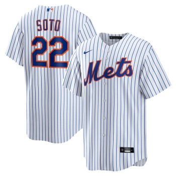 Men's New York Mets #22 Juan Soto White Home Replica Player Jersey Men's New York Mets #22 Juan Soto White Home Replica Player Jersey