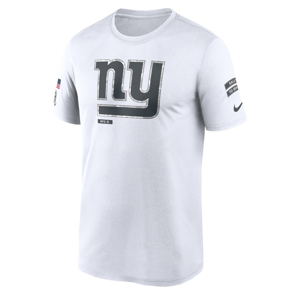 Men's New York Giants White 2024 Salute To Service Legend Performance T-Shirt Men's New York Giants White 2024 Salute To Service Legend Performance T-Shirt