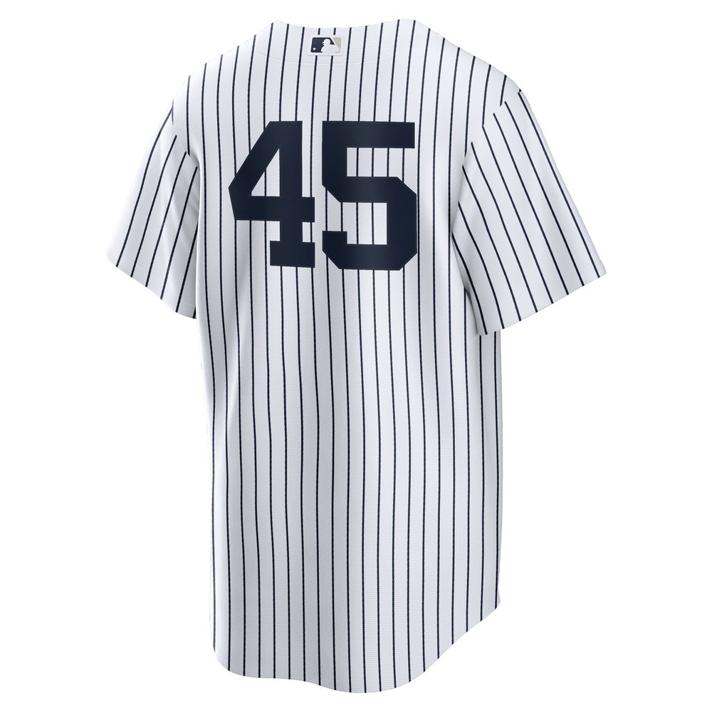 Men's New York Yankees #45 Gerrit Cole White 2024 World Series Home Replica Player Jersey