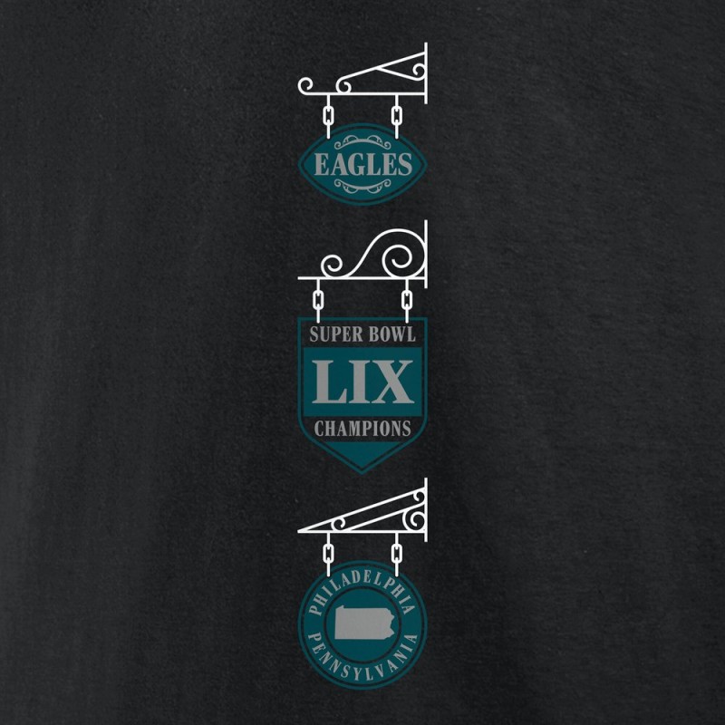 Men's Philadelphia Eagles Black Super Bowl LIX Champions Pullover Hoodie Men's Philadelphia Eagles Black Super Bowl LIX Champions Pullover Hoodie