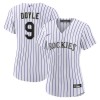 Women's Colorado Rockies #9 Brenton Doyle Nike White Home Replica Jersey