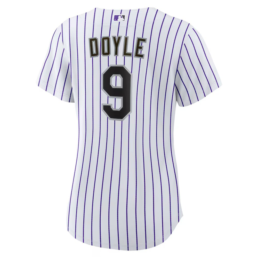 Women's Colorado Rockies #9 Brenton Doyle Nike White Home Replica Jersey Women's Colorado Rockies #9 Brenton Doyle Nike White Home Replica Jersey