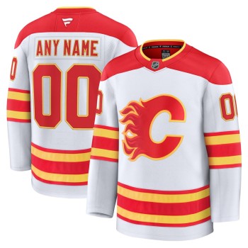 Youth Calgary Flames White Away Custom Jersey Youth Calgary Flames White Away Custom Jersey