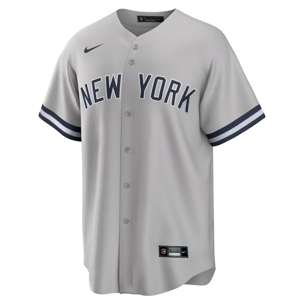 Men's New York Yankees #99 Aaron Judge Gray Big & Tall Road Replica Player Jersey Men's New York Yankees #99 Aaron Judge Gray Big & Tall Road Replica Player Jersey