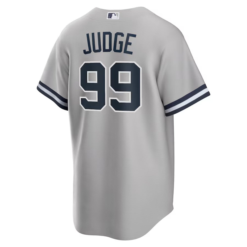 Men's New York Yankees #99 Aaron Judge Gray Big & Tall Road Replica Player Jersey Men's New York Yankees #99 Aaron Judge Gray Big & Tall Road Replica Player Jersey