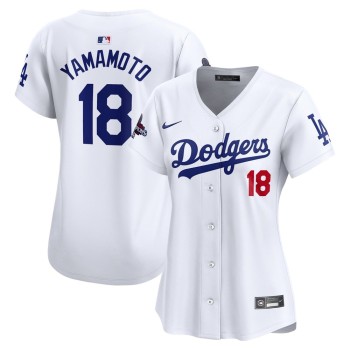 Women's Los Angeles Dodgers #18 Yoshinobu Yamamoto White 2024 World Series Champions Home Limited Player Jersey Women's Los Angeles Dodgers #18 Yoshinobu Yamamoto White 2024 World Series Champions Home Limited Player Jersey