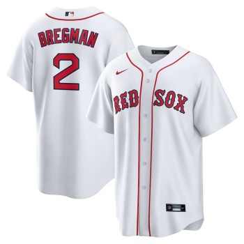 Men's Boston Red Sox #2 Alex Bregman White Home Replica Player Jersey Men's Boston Red Sox #2 Alex Bregman White Home Replica Player Jersey
