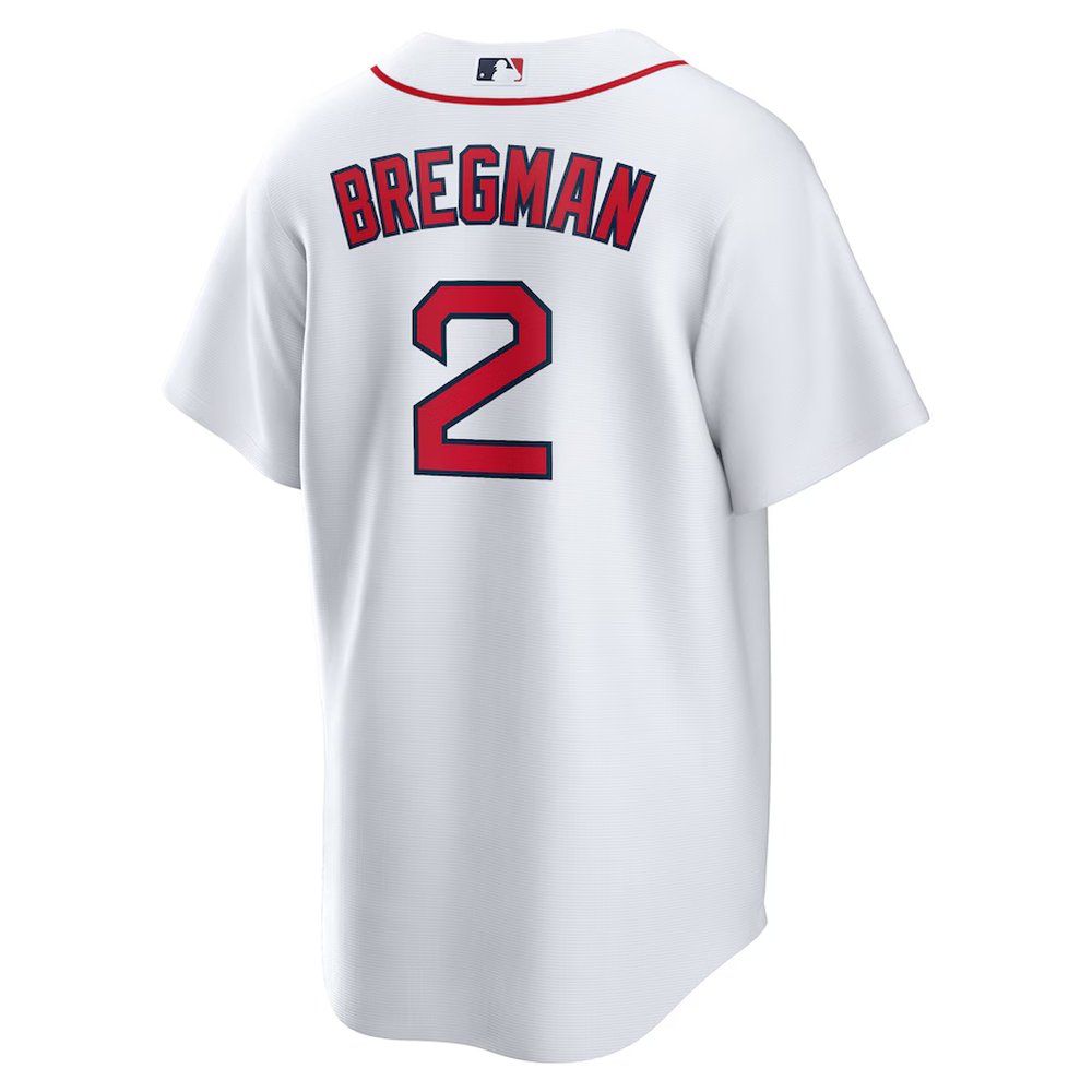 Men's Boston Red Sox #2 Alex Bregman White Home Replica Player Jersey Men's Boston Red Sox #2 Alex Bregman White Home Replica Player Jersey