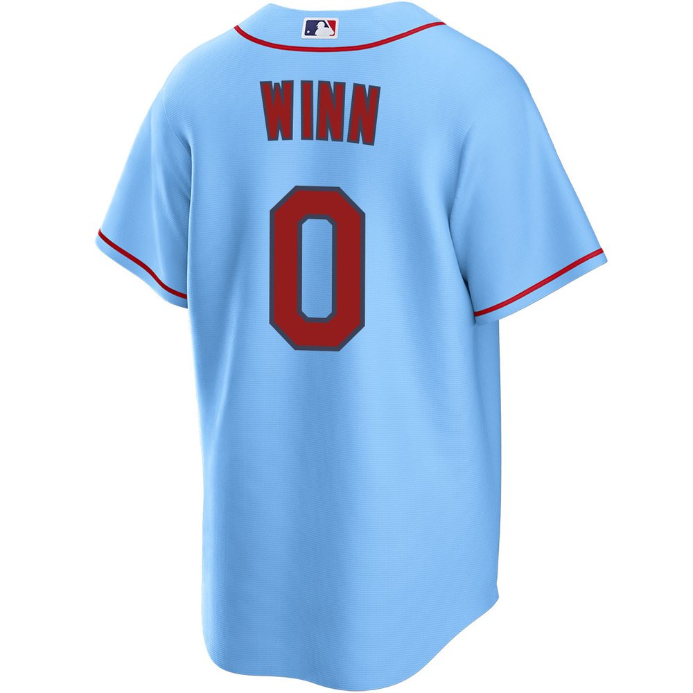Men's St. Louis Cardinals #0 Masyn Winn Blue Home Limited Jersey