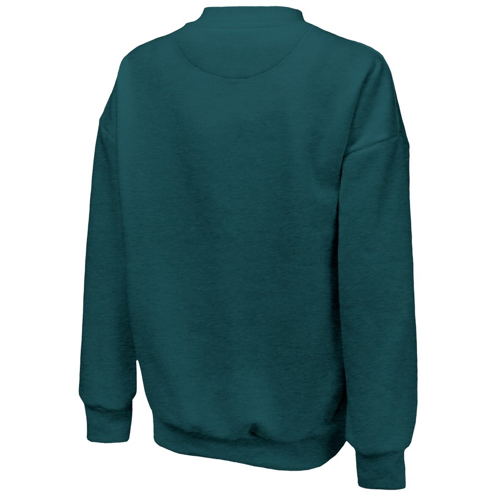 Women's Philadelphia Eagles  Threads Midnight Green Super Bowl LIX Champions Choke Up Tri-Blend Pullover Sweatshirt Women's Philadelphia Eagles  Threads Midnight Green Super Bowl LIX Champions Choke Up Tri-Blend Pullover Sweatshirt