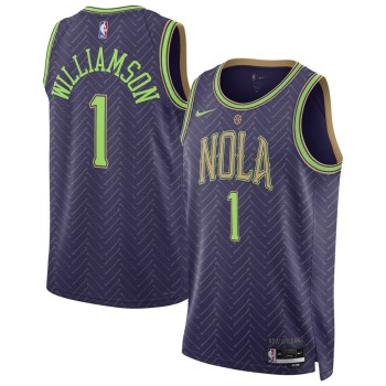 Unisex New Orleans Pelicans Zion Williamson Purple 2024/25 Swingman Player Jersey - City Edition Unisex New Orleans Pelicans Zion Williamson Purple 2024/25 Swingman Player Jersey - City Edition
