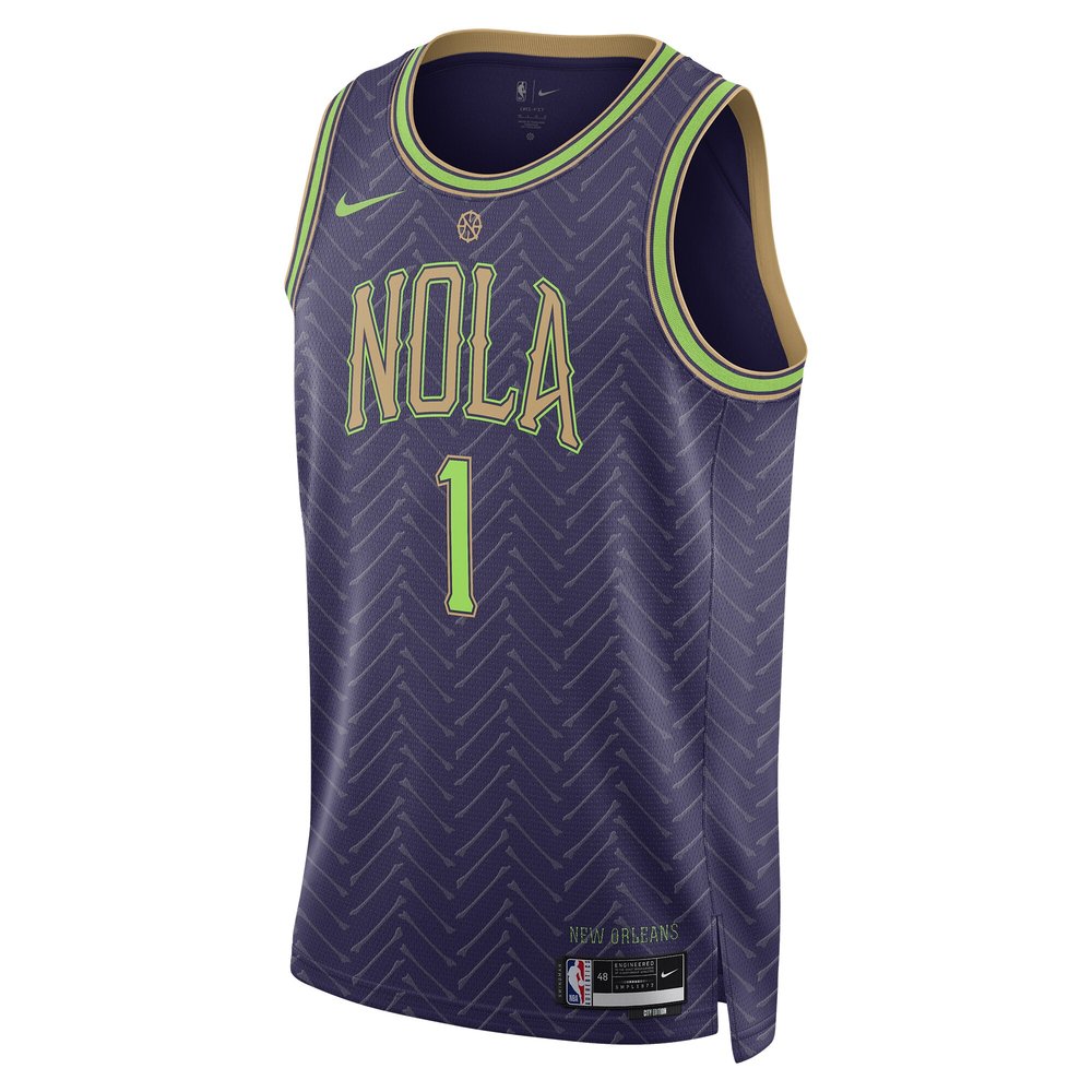 Unisex New Orleans Pelicans Zion Williamson Purple 2024/25 Swingman Player Jersey - City Edition Unisex New Orleans Pelicans Zion Williamson Purple 2024/25 Swingman Player Jersey - City Edition