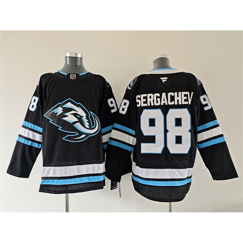 Men's Utah Mammoth #98 Mikhail Sergachev Navy 2025 Stitched Premium Jersey