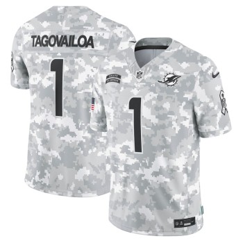 Men's Miami Dolphins Tua Tagovailoa Arctic Camo 2024 Salute to Service Limited Jersey Men's Miami Dolphins Tua Tagovailoa Arctic Camo 2024 Salute to Service Limited Jersey