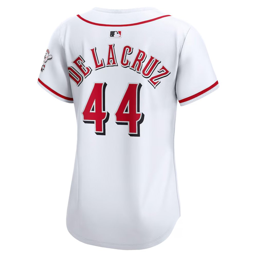 Women's Cincinnati Reds #44 Elly De La Cruz Nike White Home Limited Player Jersey