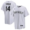 Men's Colorado Rockies #14 Ezequiel Tovar Nike White Home Replica Jersey