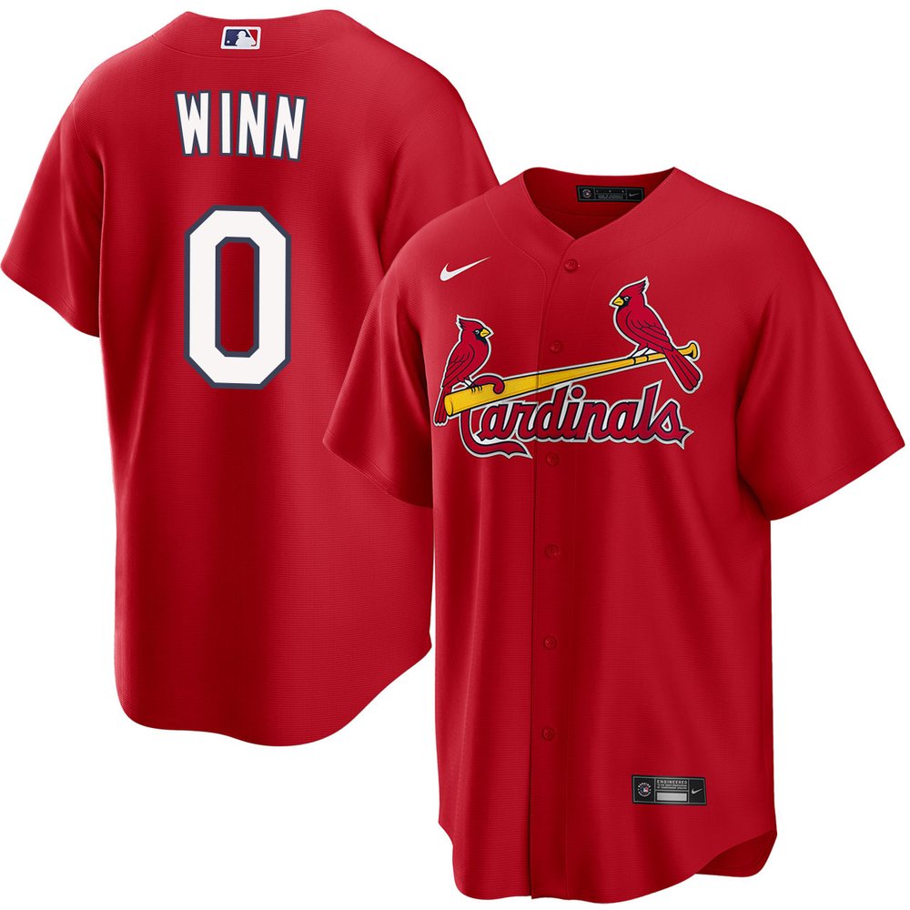 Men's St. Louis Cardinals #0 Masyn Winn Red Home Limited Jersey