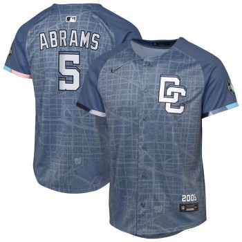 Youth Washington Nationals #5 CJ Abrams Nike Blue City Connect 2025 Limited Jersey Youth Washington Nationals #5 CJ Abrams Nike Blue City Connect 2025 Limited Jersey