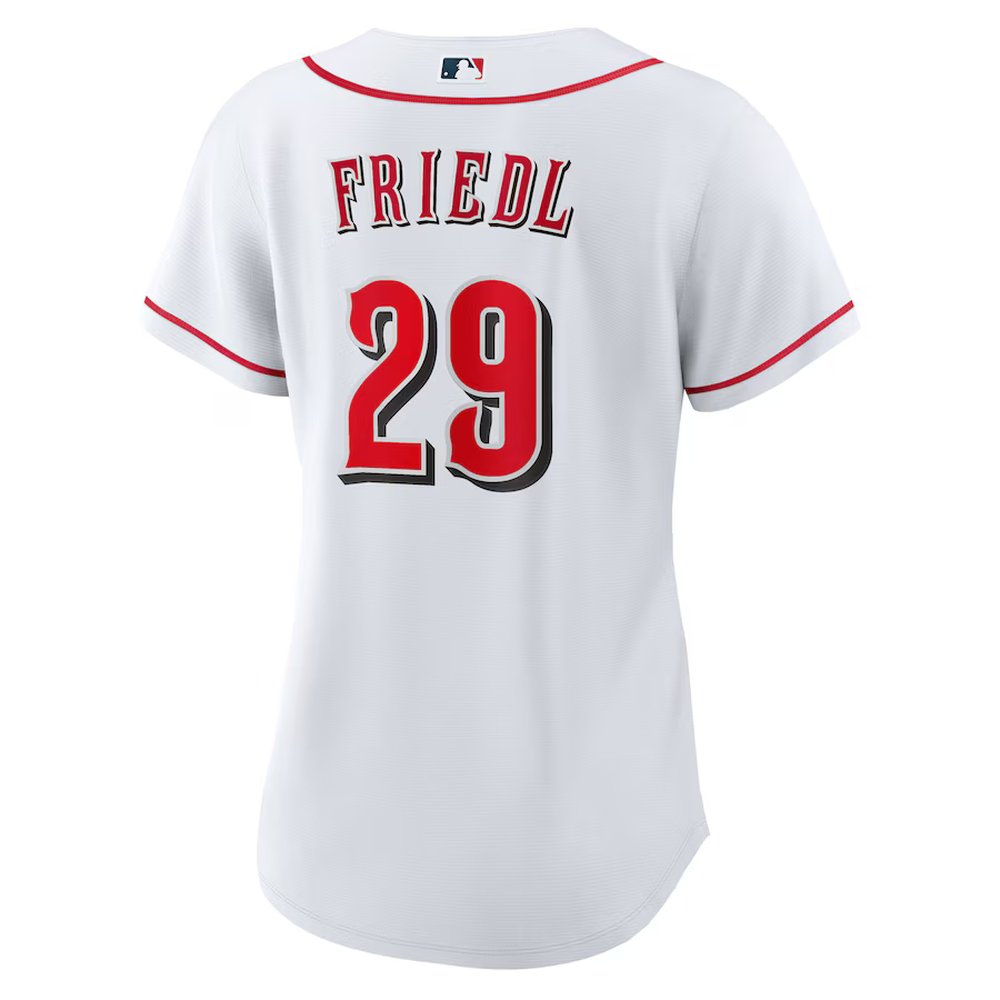 Women's Cincinnati Reds #29 TJ Friedl Nike White Home Replica Jersey