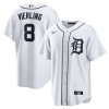 Men's Detroit Tigers #8 Matt Vierling Nike White Home Replica Jersey