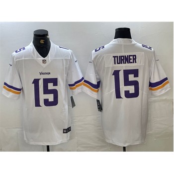 Men's Minnesota Vikings #15 Dallas Turner White 2024 Draft Vapor Untouchable Limited Stitched Jersey Men's Minnesota Vikings #15 Dallas Turner White 2024 Draft Vapor Untouchable Limited Stitched Jersey