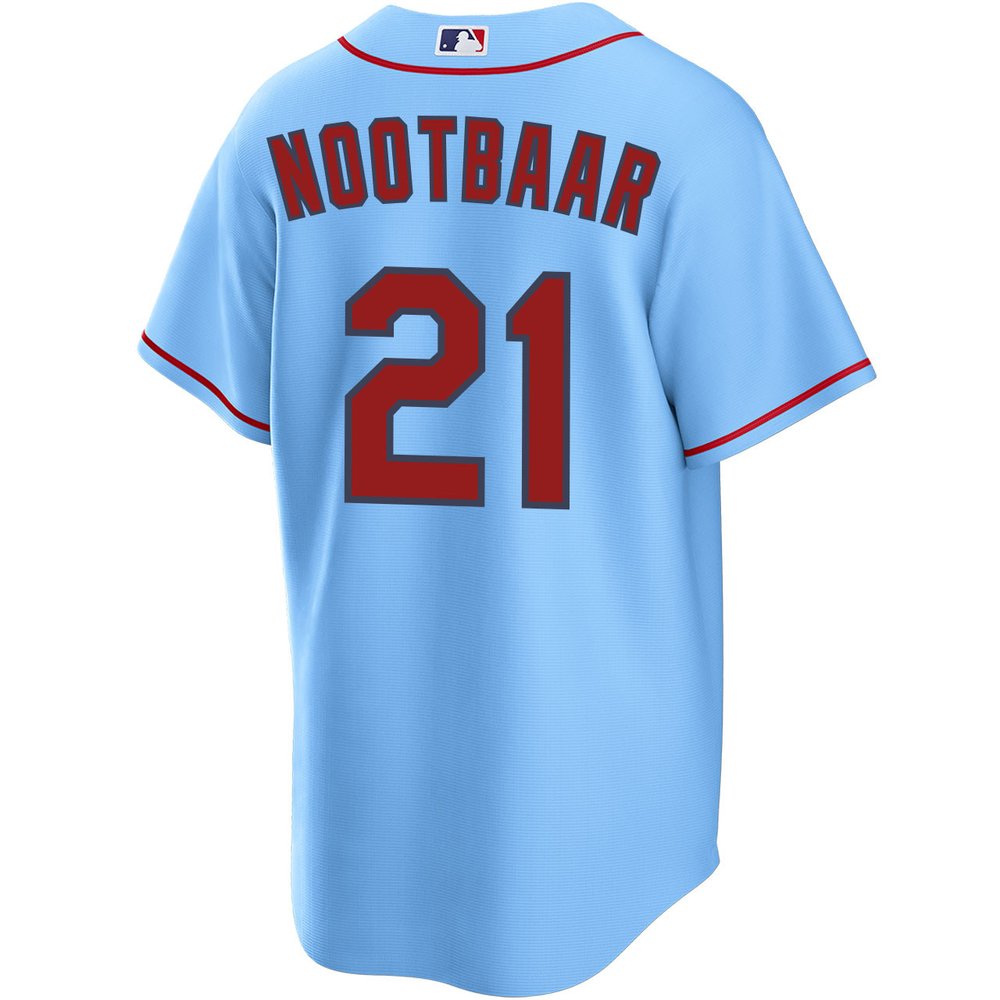 Men's St. Louis Cardinals #21 Lars Nootbaar Blue Home Limited Jersey