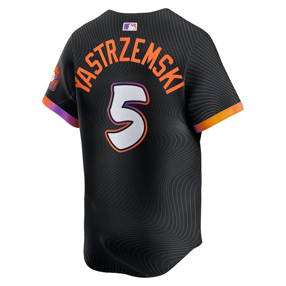 Men's San Francisco Giants #5 Mike Yastrzemski Nike Anthracite 2025 City Connect Limited Jersey Men's San Francisco Giants #5 Mike Yastrzemski Nike Anthracite 2025 City Connect Limited Jersey