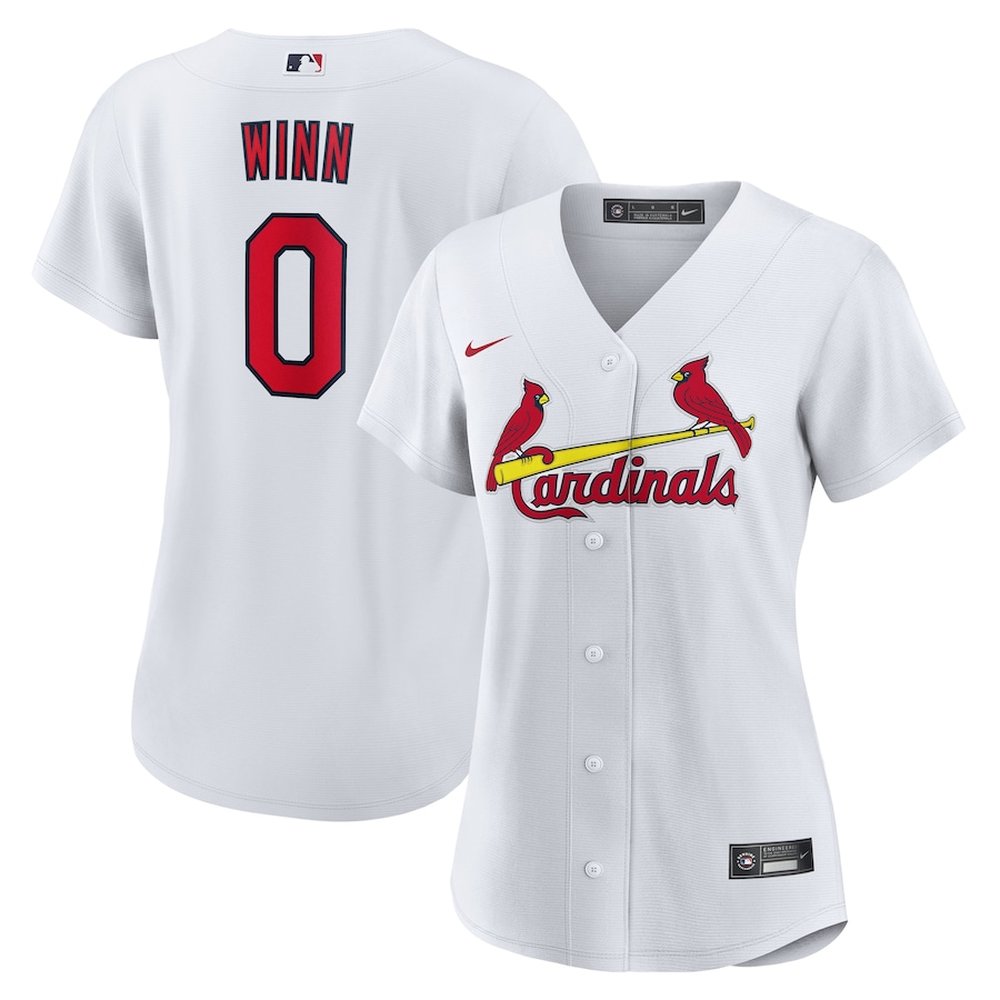 Women's St. Louis Cardinals #0 Masyn Winn White Home Replica Jersey