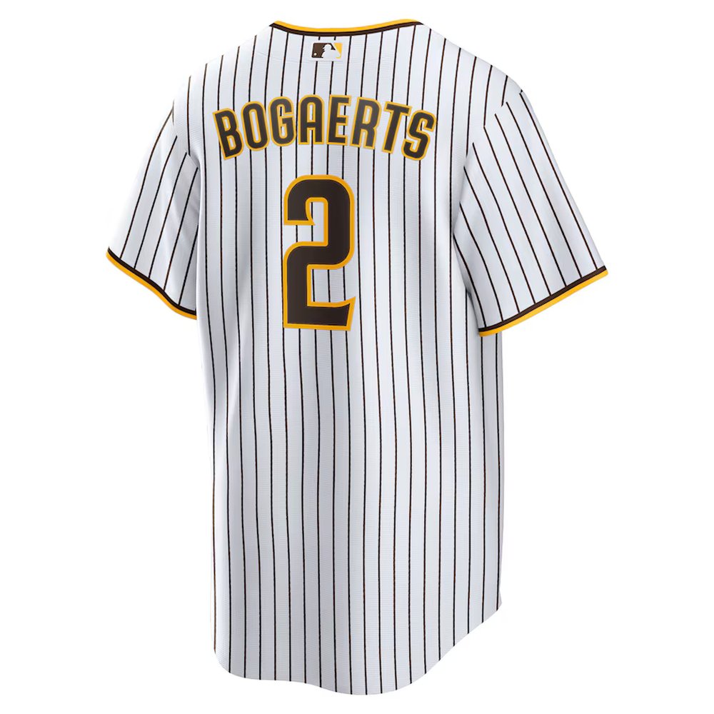 Men's San Diego Padres #2 Xander Bogaerts Nike White/Brown Home Official Replica Player Jersey Men's San Diego Padres #2 Xander Bogaerts Nike White/Brown Home Official Replica Player Jersey