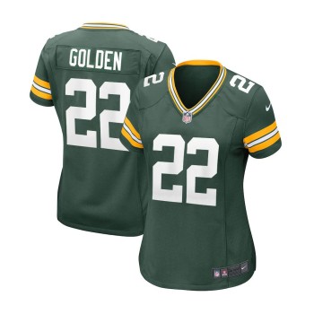 Women's Green Bay Packers #22 Matthew Golden Nike Green 2025 NFL Draft First Round Pick Game Jersey Women's Green Bay Packers #22 Matthew Golden Nike Green 2025 NFL Draft First Round Pick Game Jersey