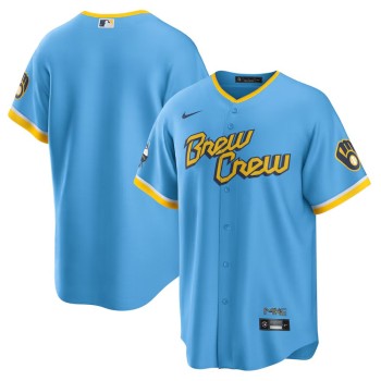 Men's Milwaukee Brewers Nike Powder Blue City Connect Replica Team Jersey Men's Milwaukee Brewers Nike Powder Blue City Connect Replica Team Jersey