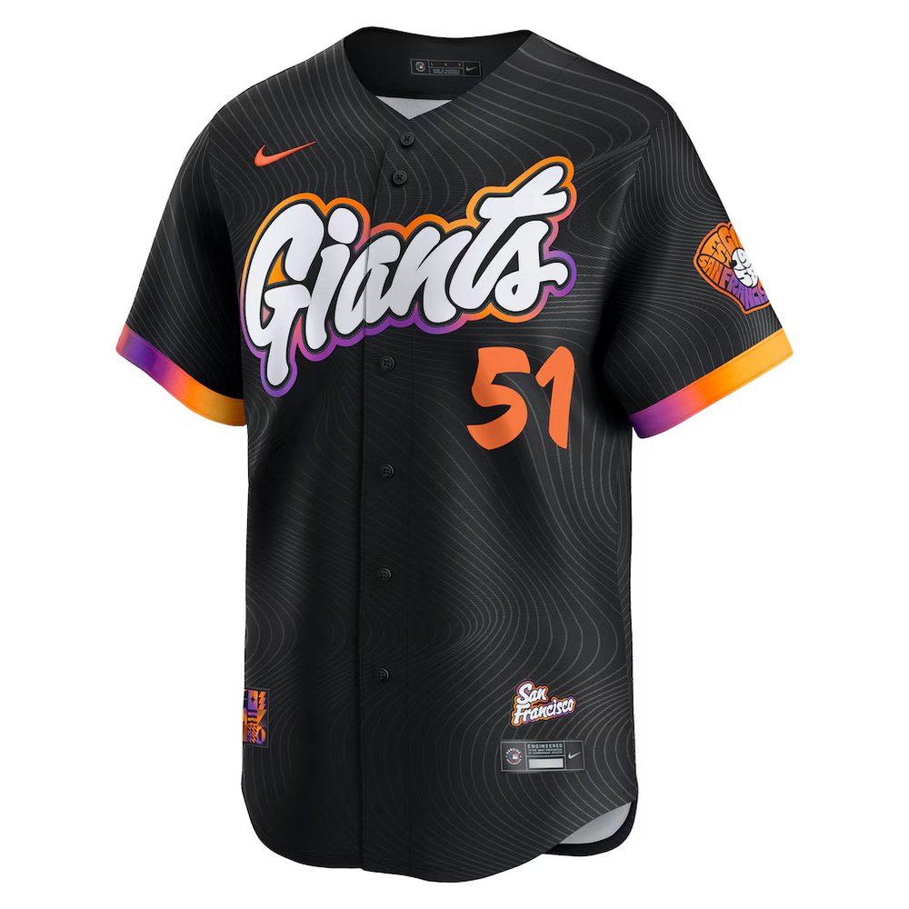 Men's San Francisco Giants #51 Jung Hoo Lee Nike Black 2025 City Connect Limited Jersey Men's San Francisco Giants #51 Jung Hoo Lee Nike Black 2025 City Connect Limited Jersey