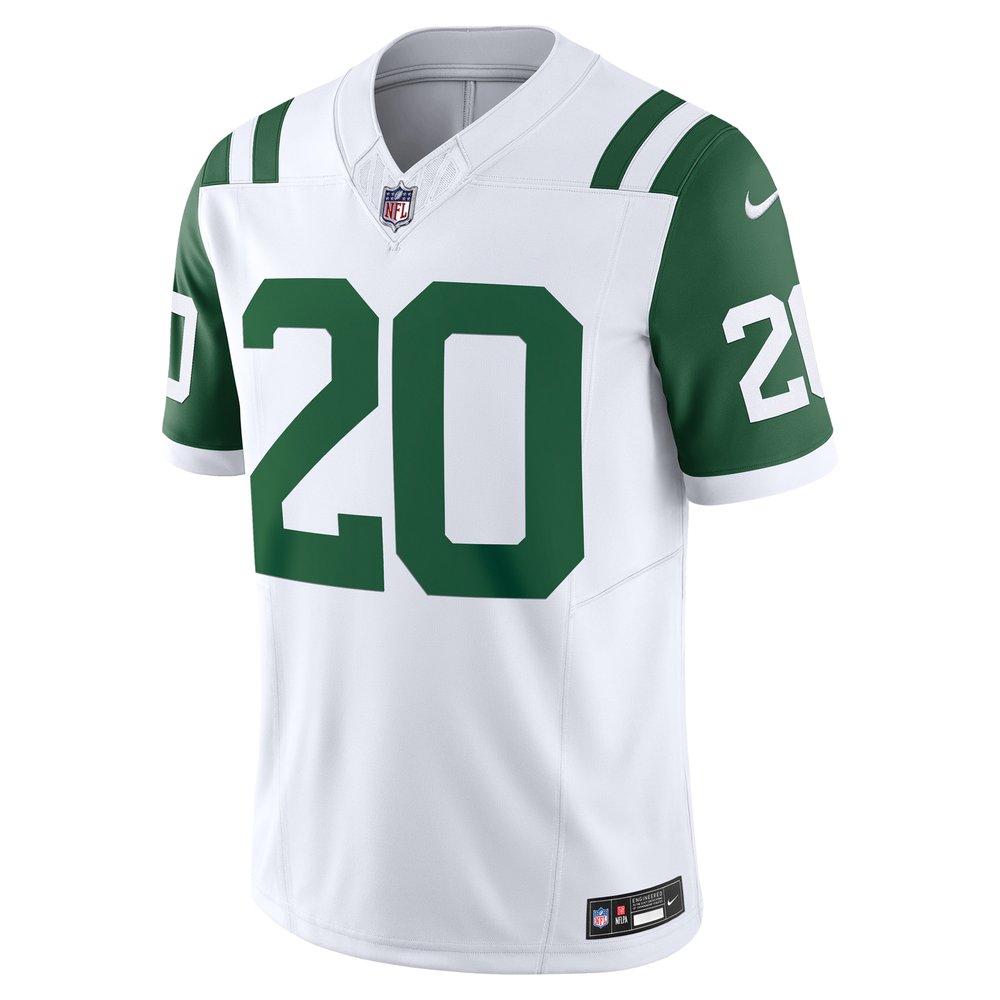 Men's New York Jets Breece Hall White Classic Alternate Vapor F.U.S.E. Limited Jersey