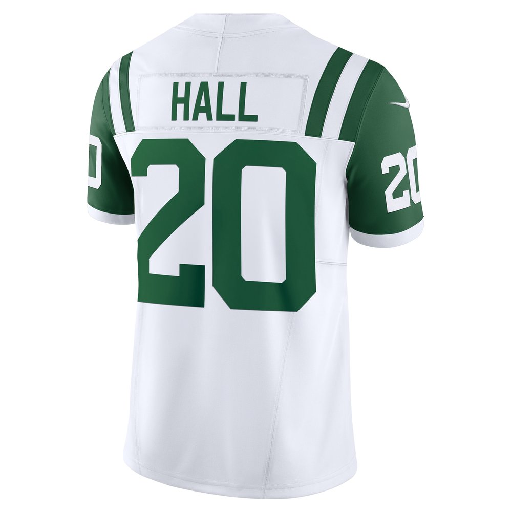 Men's New York Jets Breece Hall White Classic Alternate Vapor F.U.S.E. Limited Jersey
