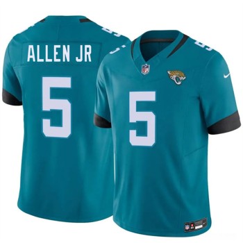 Men's Jacksonville Jaguars #5 LeQuint Allen Jr Teal 2026 NFL Draft Vapor F.U.S.E. Limited Jersey